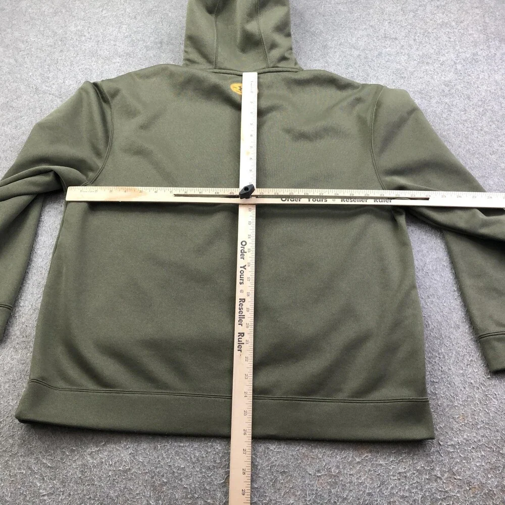 Under Armour Hoodie Mens Medium Green Digital Camo Fleece Sweatshirt Y2K VTG